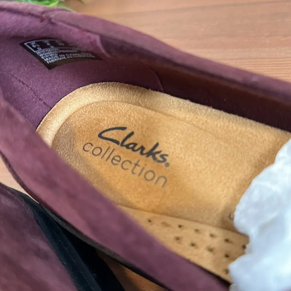 NWOT Clarks Collection Calla Style Ruched Slip‎ On Loafers Size 8
